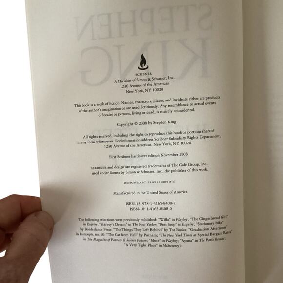 Just After Sunset by Stephen King Hardcover Dust Jckt. 2008 - Picture 5 of 7